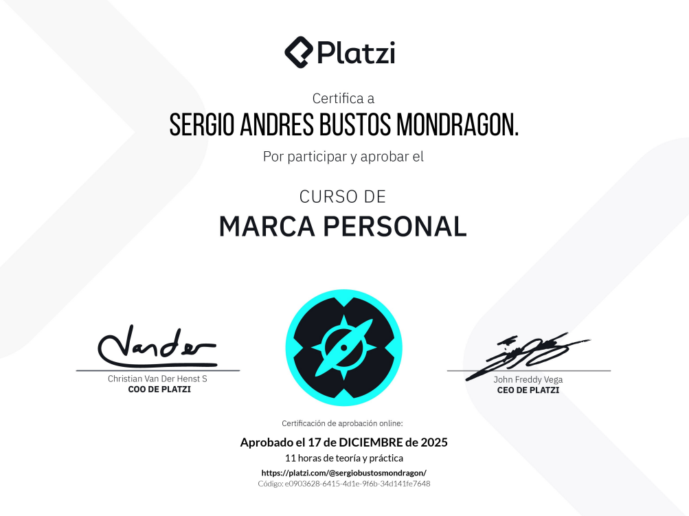 Certificado Marca Personal